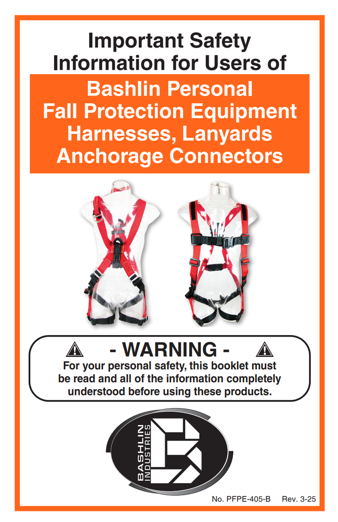 Fall Protection Equipment Harnesses Lanyards Anchorage Connectors Safety manual v2