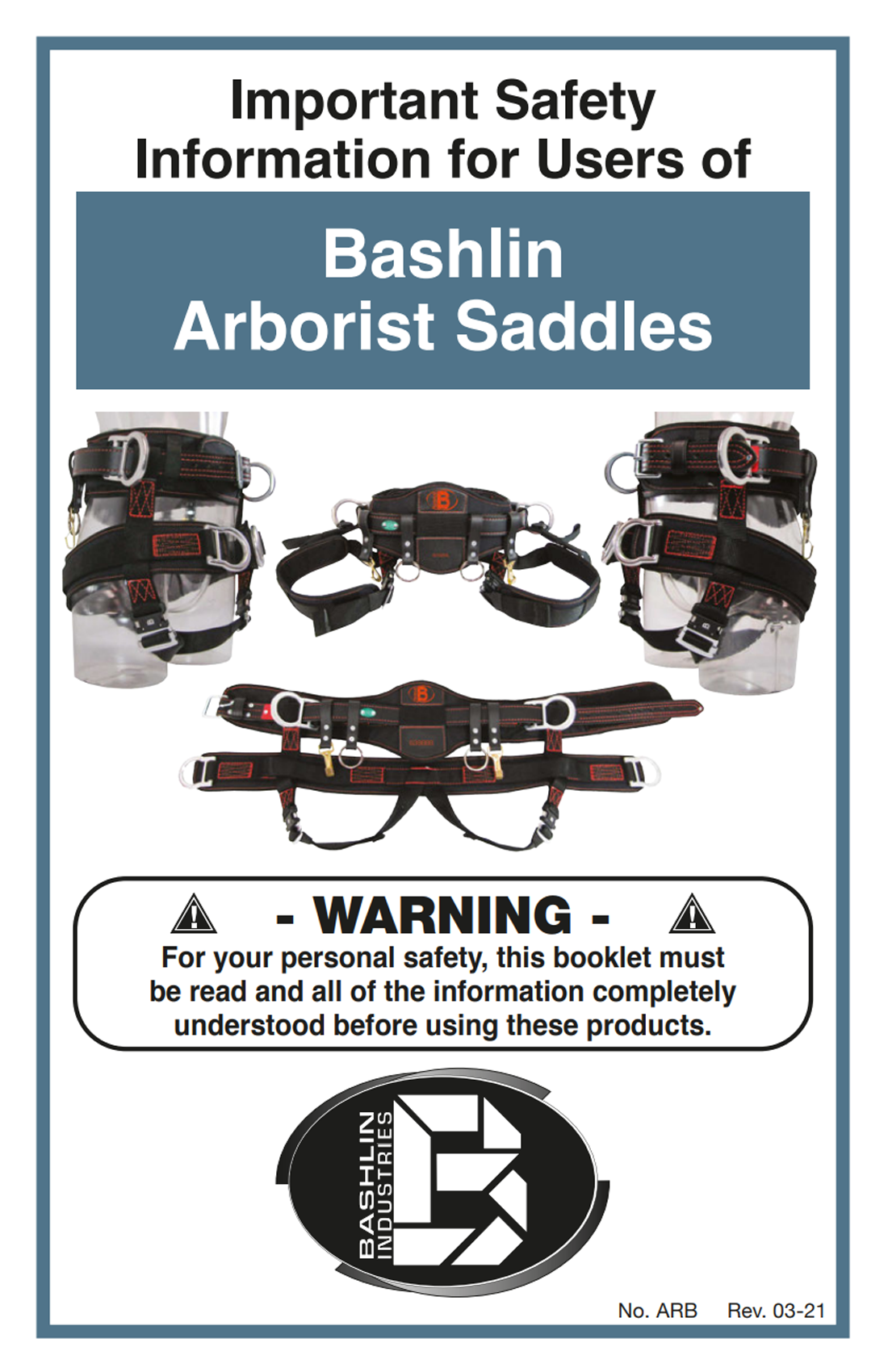 Arborist Safety literature cover